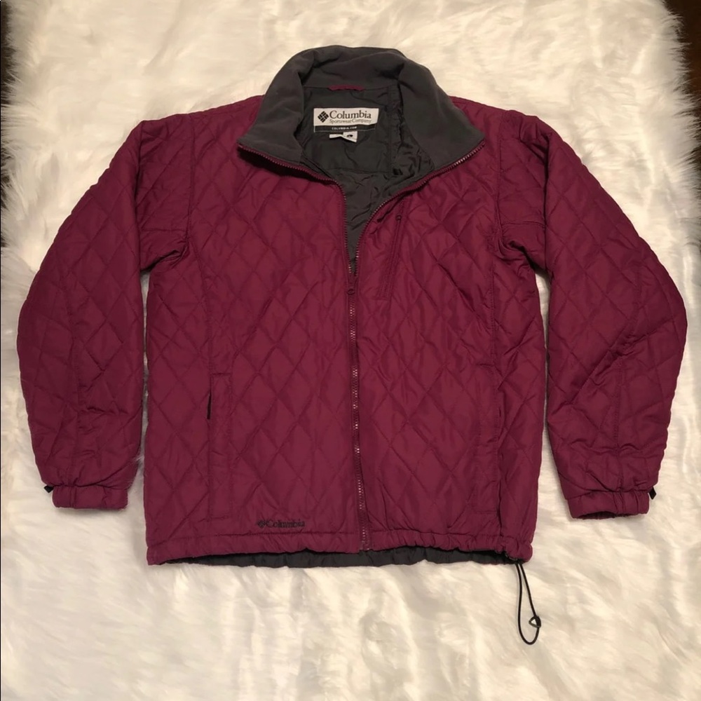 Columbia purple quilted jacket
